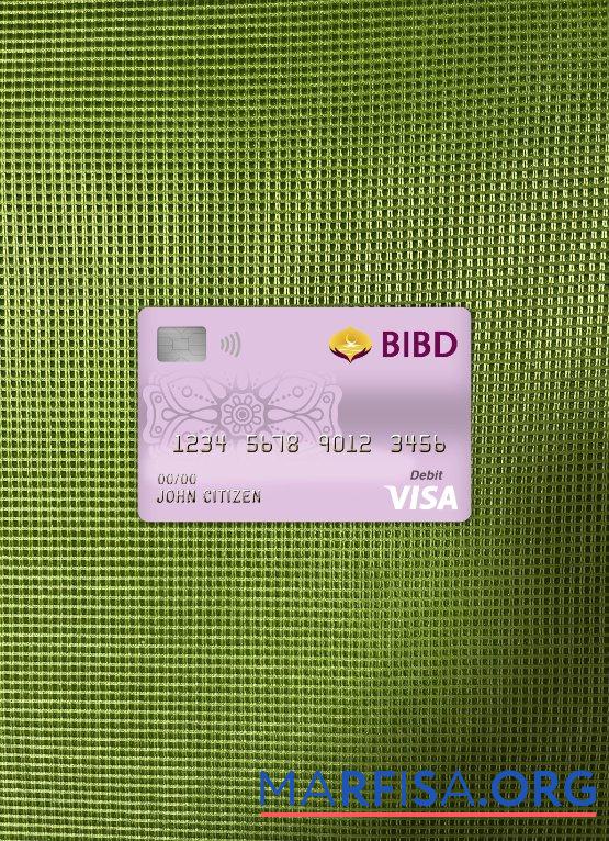 Blank Brunei Bank Islam Brunei Darussalam bank visa debit card photolook front example